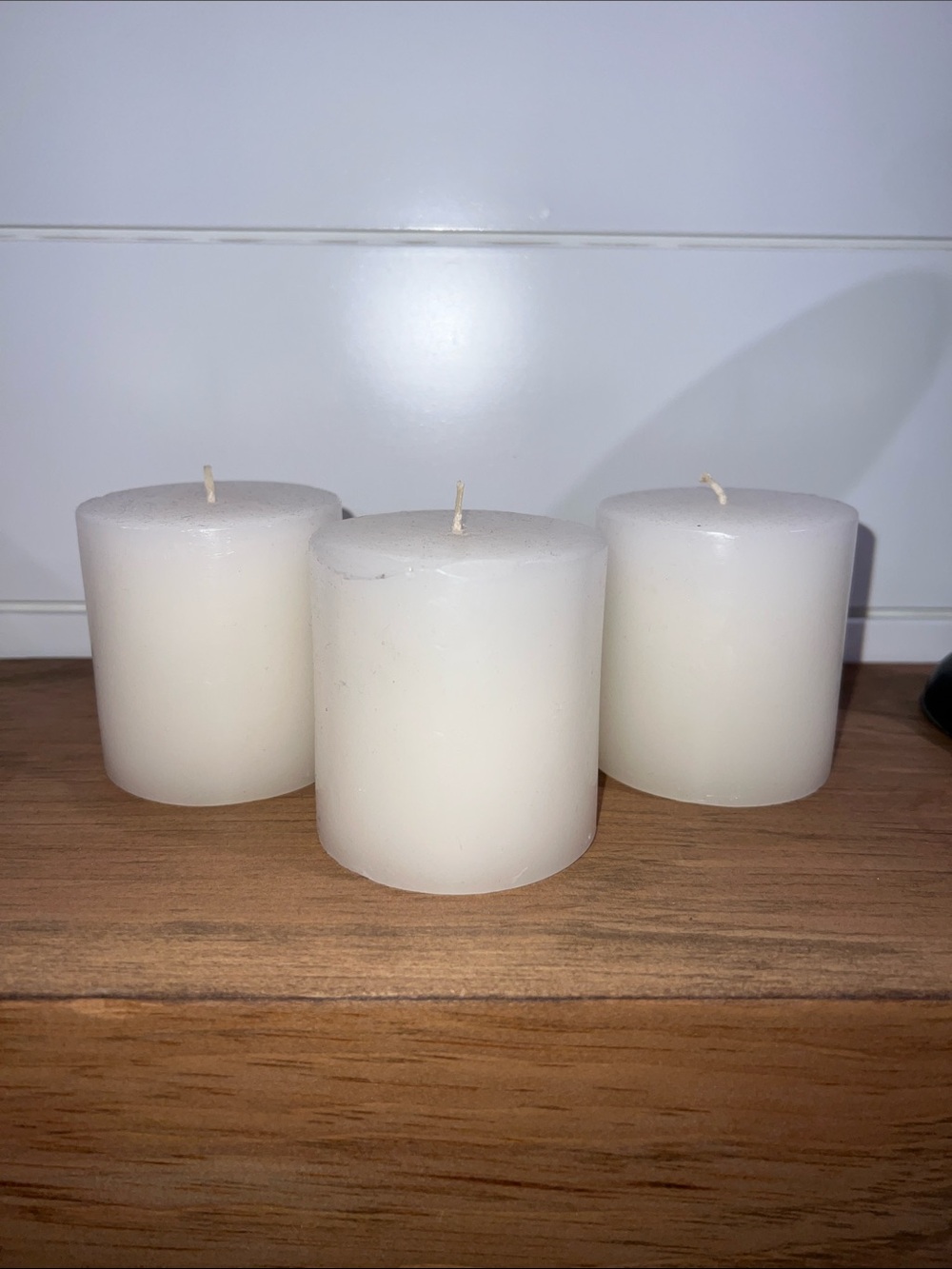 Vintage Classic Black Twisted Wood Candlestick Set with White Pillar Candles - Picture 9 of 15